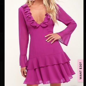 Lulu’s Magenta Mini Dress